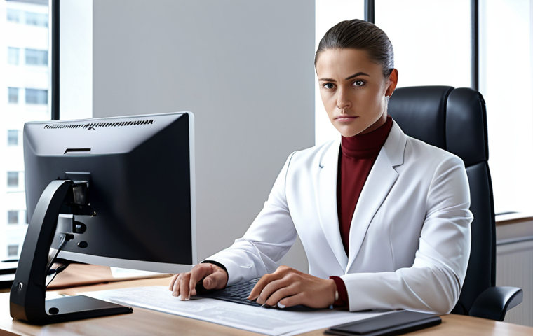 **
"Modern lawyer working in a bright, tech-focused office, analyzing legal documents with AI software. Focus on the lawyer's confident expression and the sleek design of the computer interface."
**