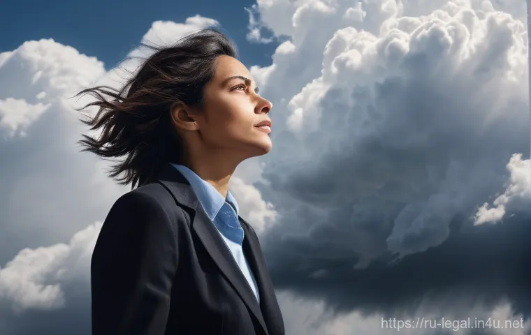 법률 자문가의 법적 절차 설명 - The Living Labyrinth of Law**

*   **Subject**: A poised female lawyer in her late 30s, dressed in a...