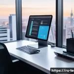 법률 자문가의 실무 개선 사항 - **Prompt: Legal Automation and Efficiency**
    "A clean, brightly lit, modern law office interior. ...