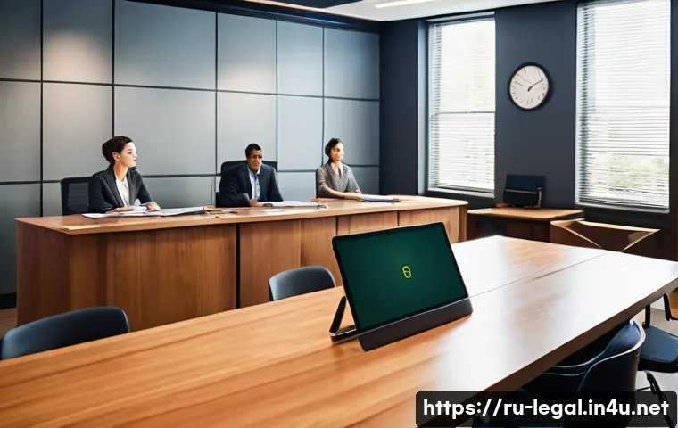 법률 실무 교육 - A modern law classroom setting with diverse adult students engaged in a realistic courtroom simulati...